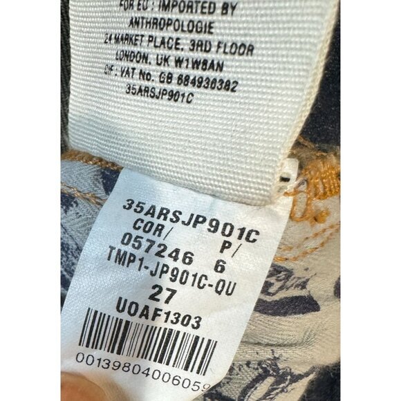 Pilcro and the Letterpress Fit/Serif Jeans Women's 27 Denim Skinny Low Rise |Q1 - Picture 5 of 6